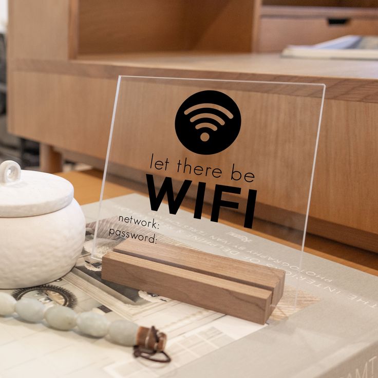 Acryl wifi-wachtwoordkaart